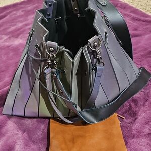 Elegant Women's Tote Bag in Gray and Black